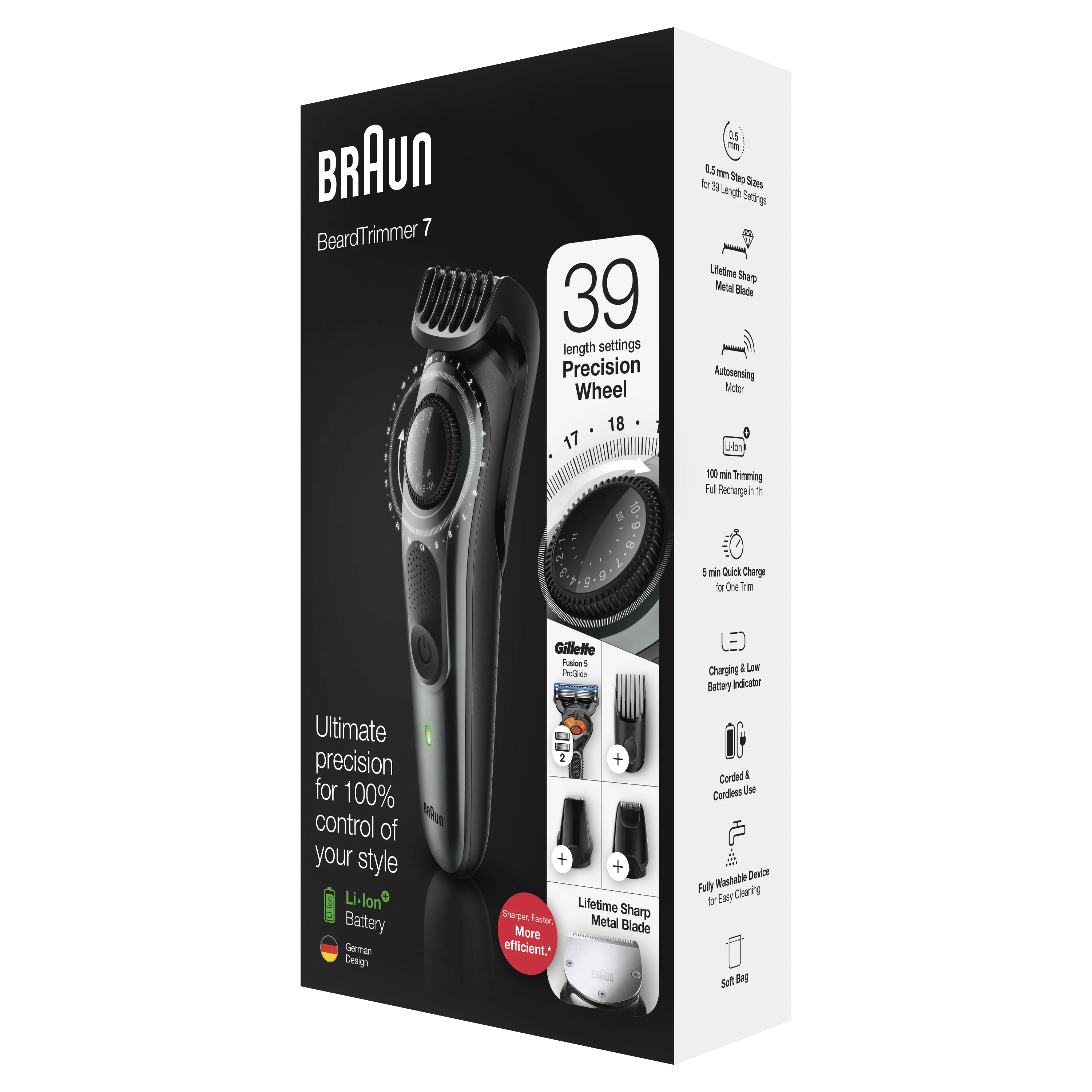 Braun BT 7220 -partatrimmeri + gilette h&ouml;yl&auml;