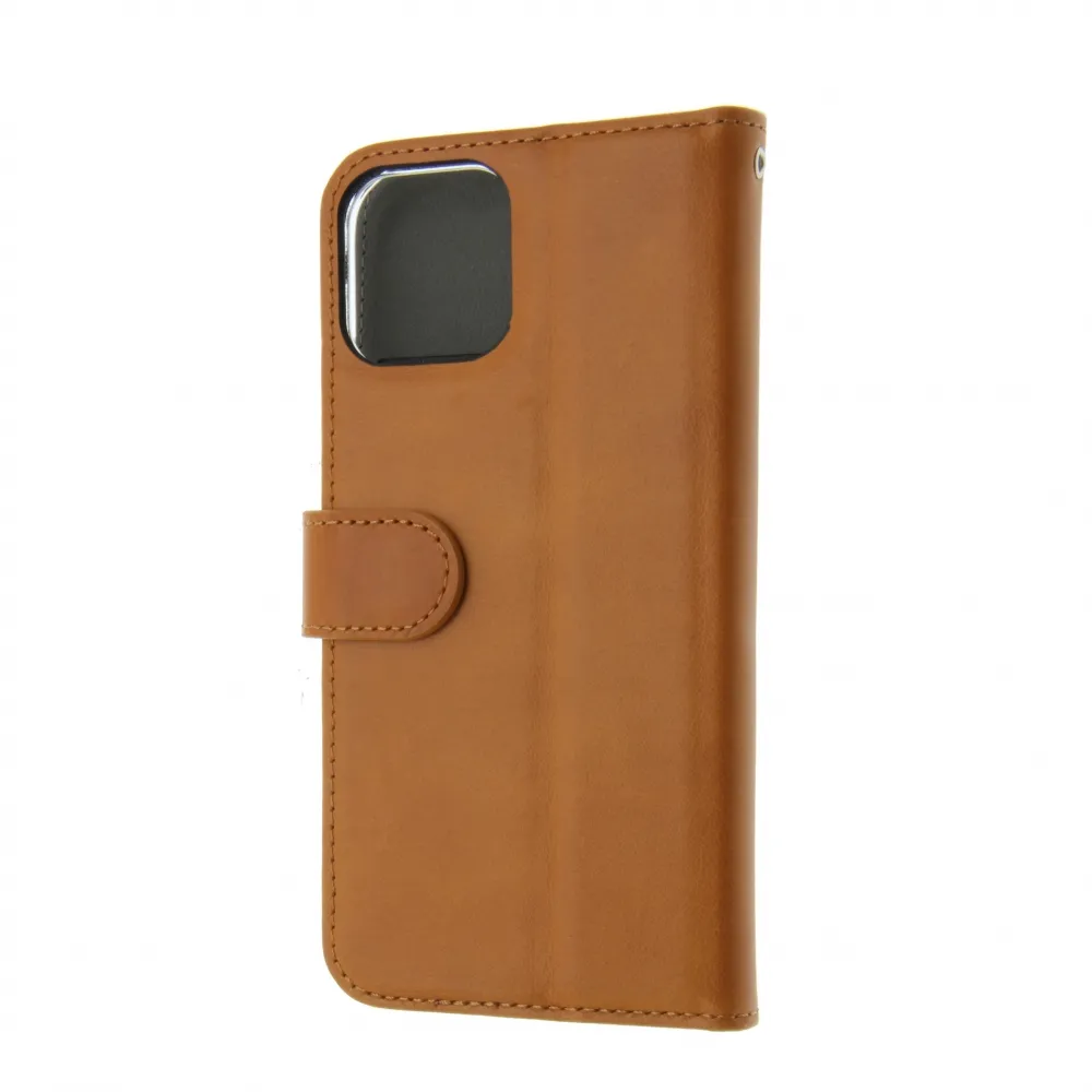Insmat Flip Case, iPhone 14 - Wallet Case, Brown