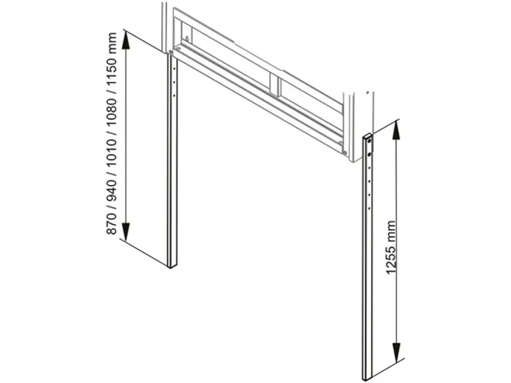 Multibrackets M Leg Extensions Motorized Mount 870-1150 HD - Asennuskomponentti ( 2 pituuden jatkokappaletta ) - ter&auml;s - valkoinen