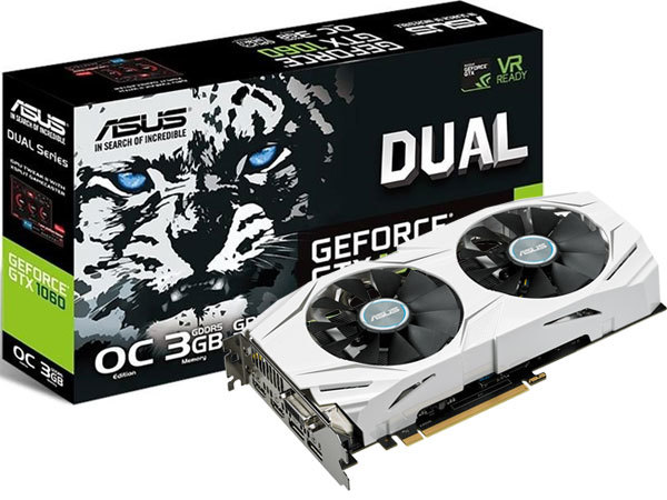 Asus GeForce GTX 1060 Dual 3GB -n&auml;yt&ouml;nohjain