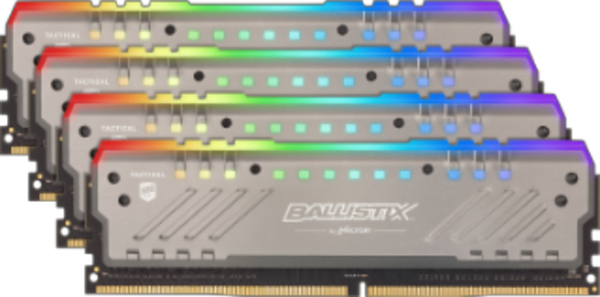 Crucial 32GB (4x8GB) Ballistix Tracer RBG, DDR4 2666MHz - Grey