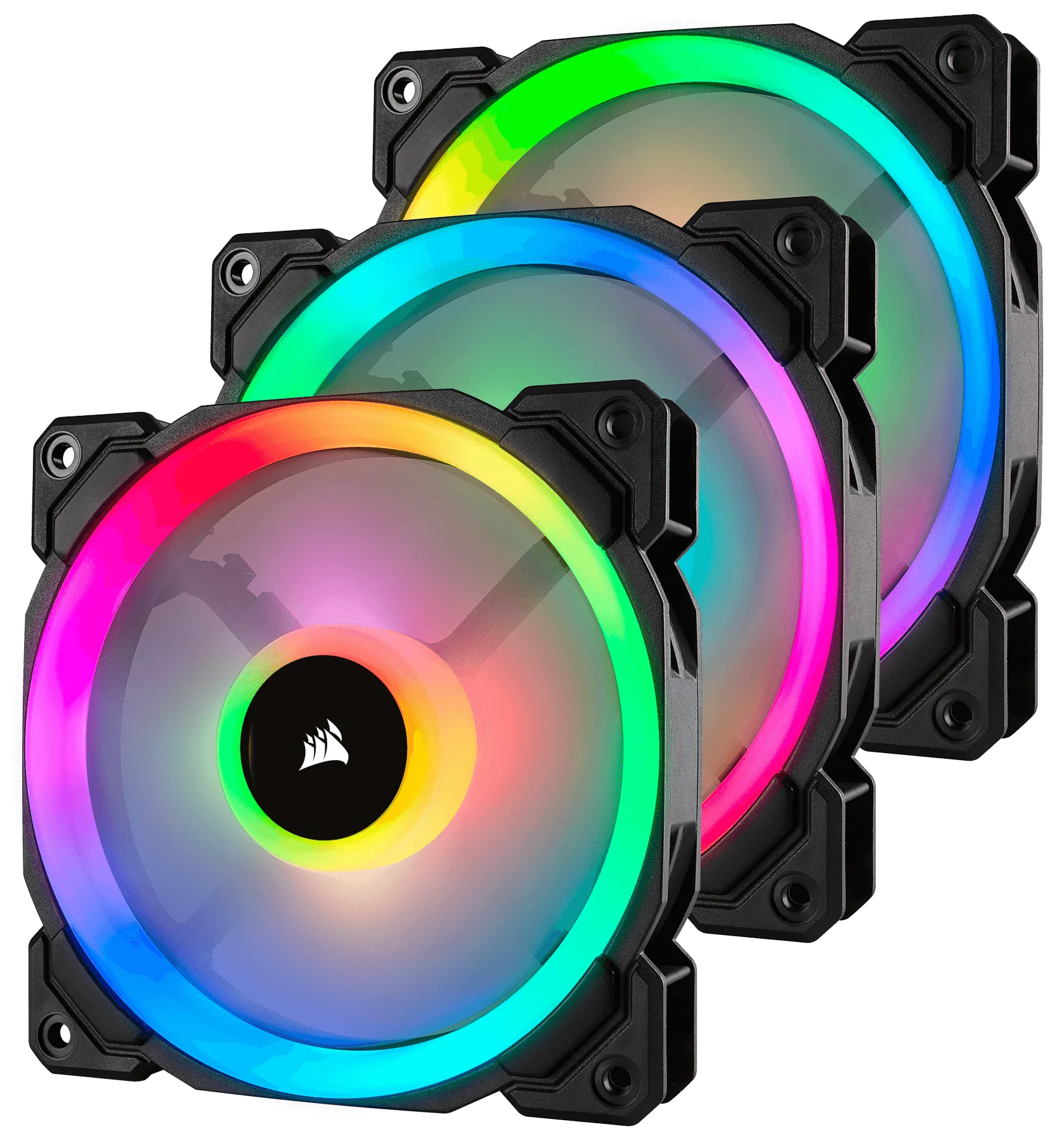Corsair Fan, LL120 RGB, 120mm -kotelotuuletin, musta, 3kpl