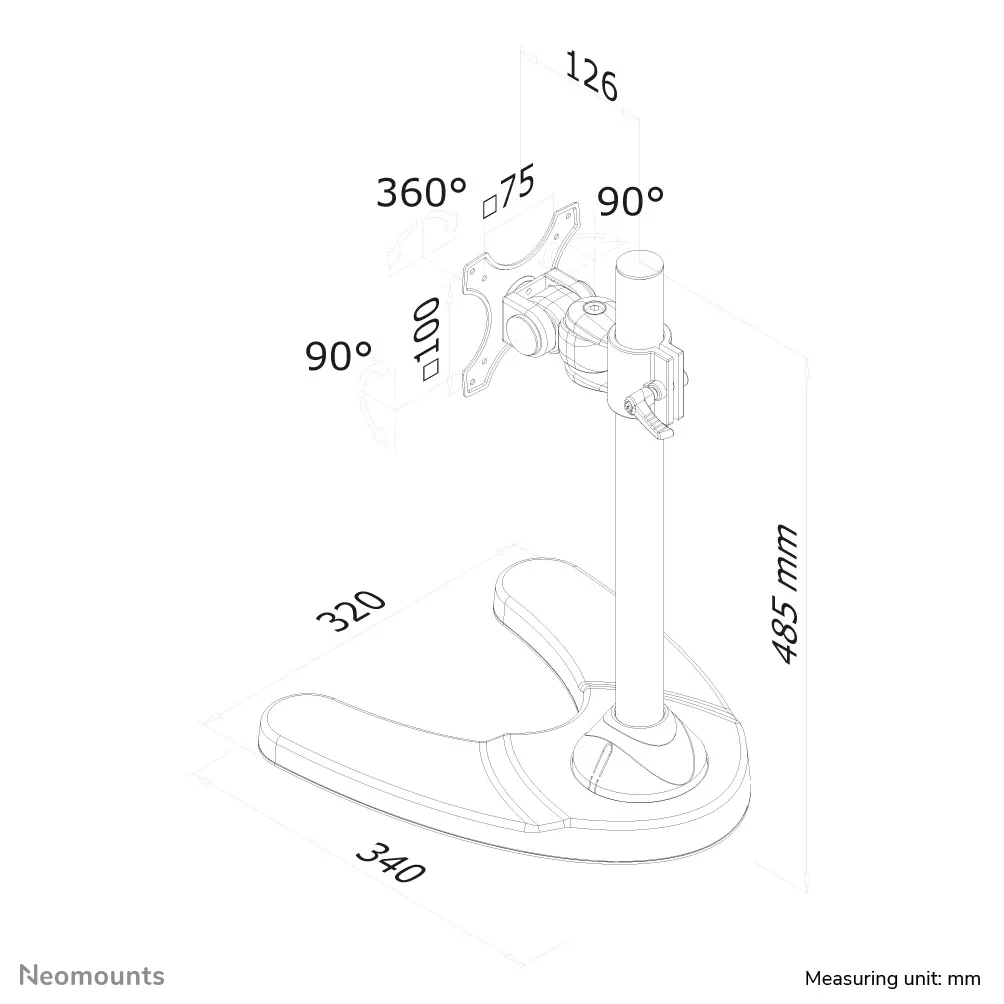 NEWSTAR Flatscreen Desk Mount stand/foot