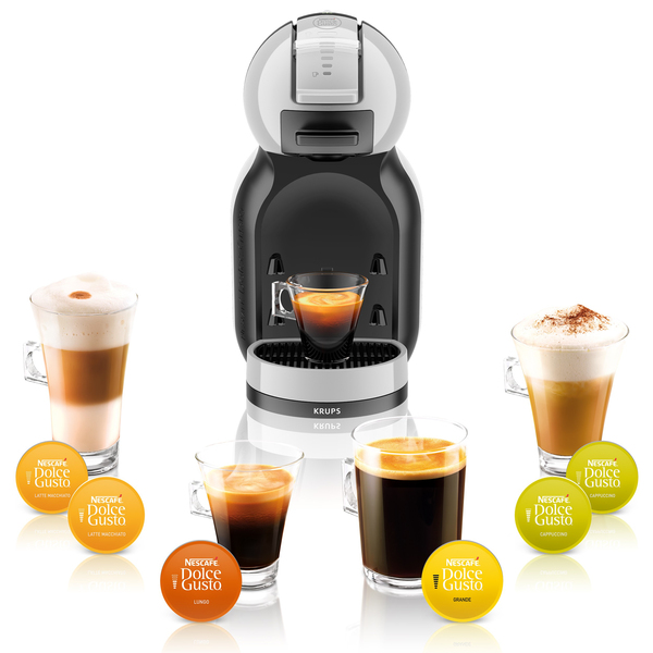 Krups Nescaf&eacute; Dolce Gusto Mini Me KP123B10 -kapselikone, musta, Ruostumaton ter&auml;s