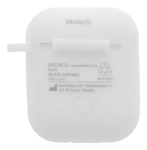 DELTACO AirPods silicone case, white