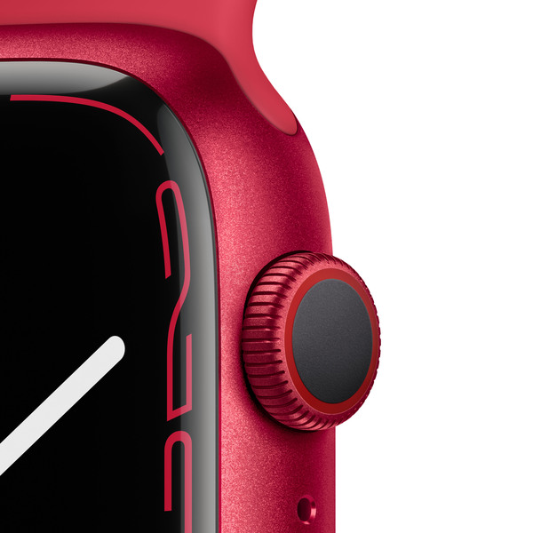 Apple Watch Series 7 GPS + Cellular, 45mm (PRODUCT)RED Aluminium Case with (PRODUCT)RED Sport Band - Regular