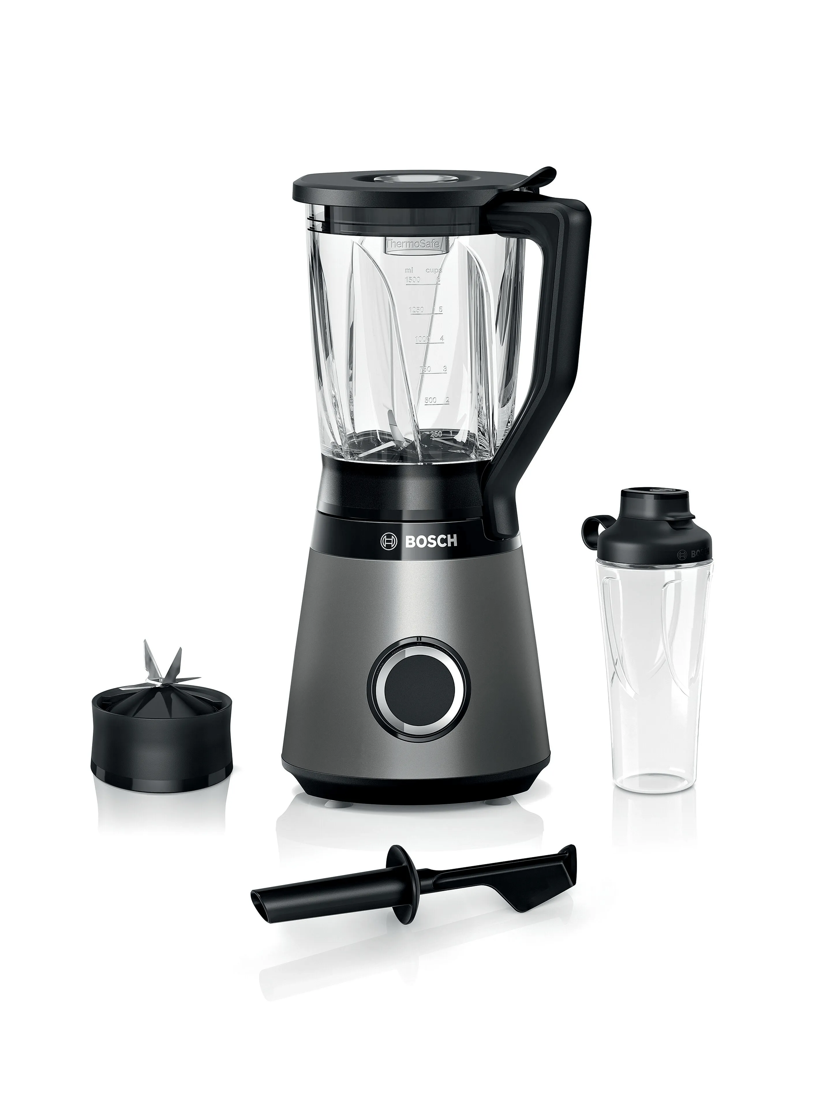 Bosch VitaPower MMB6174S 1200 W 1,5 l blender, svart, metall, transparent