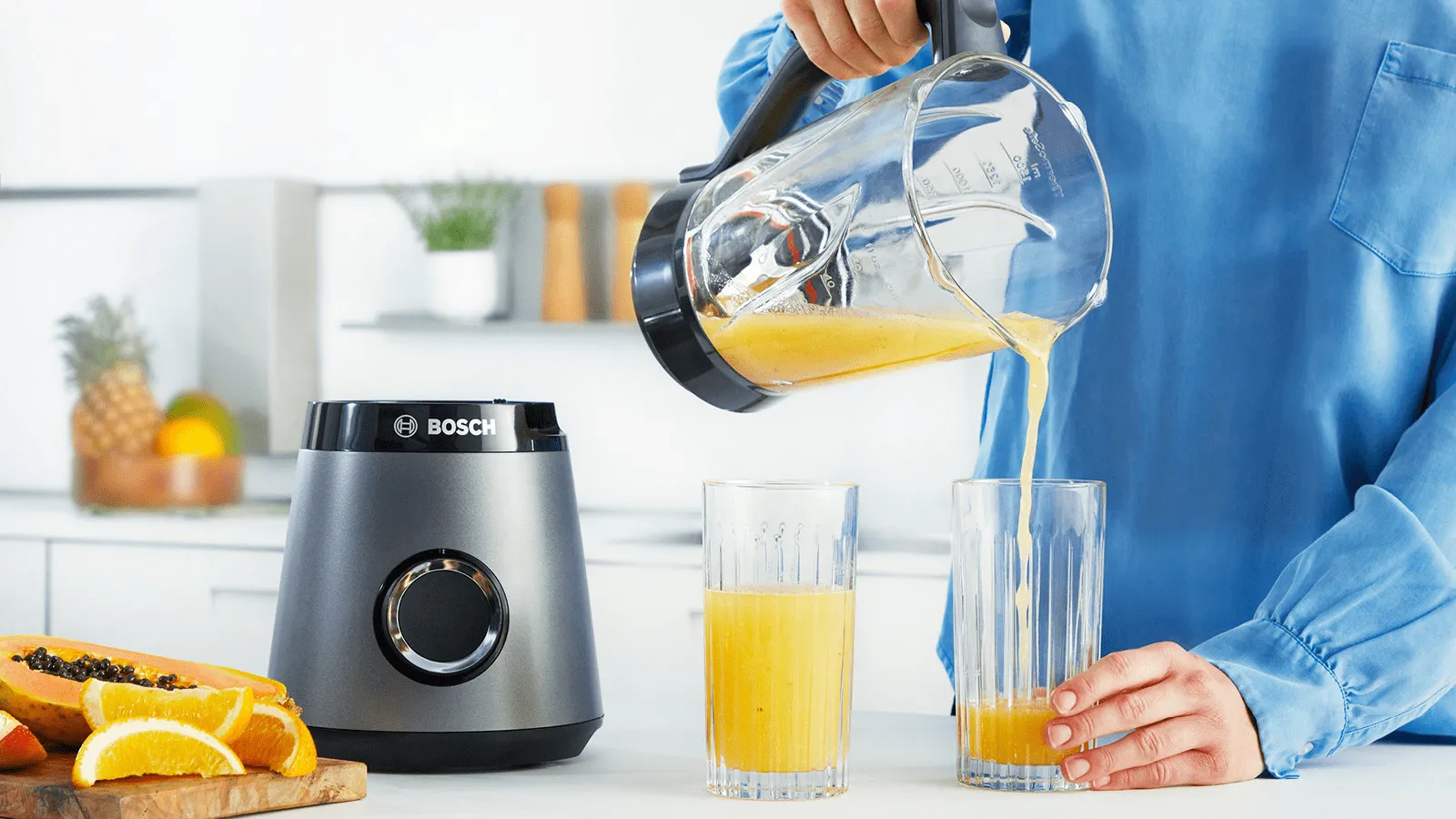 Bosch VitaPower MMB6174S 1200 W 1,5 l blender, svart, metall, transparent