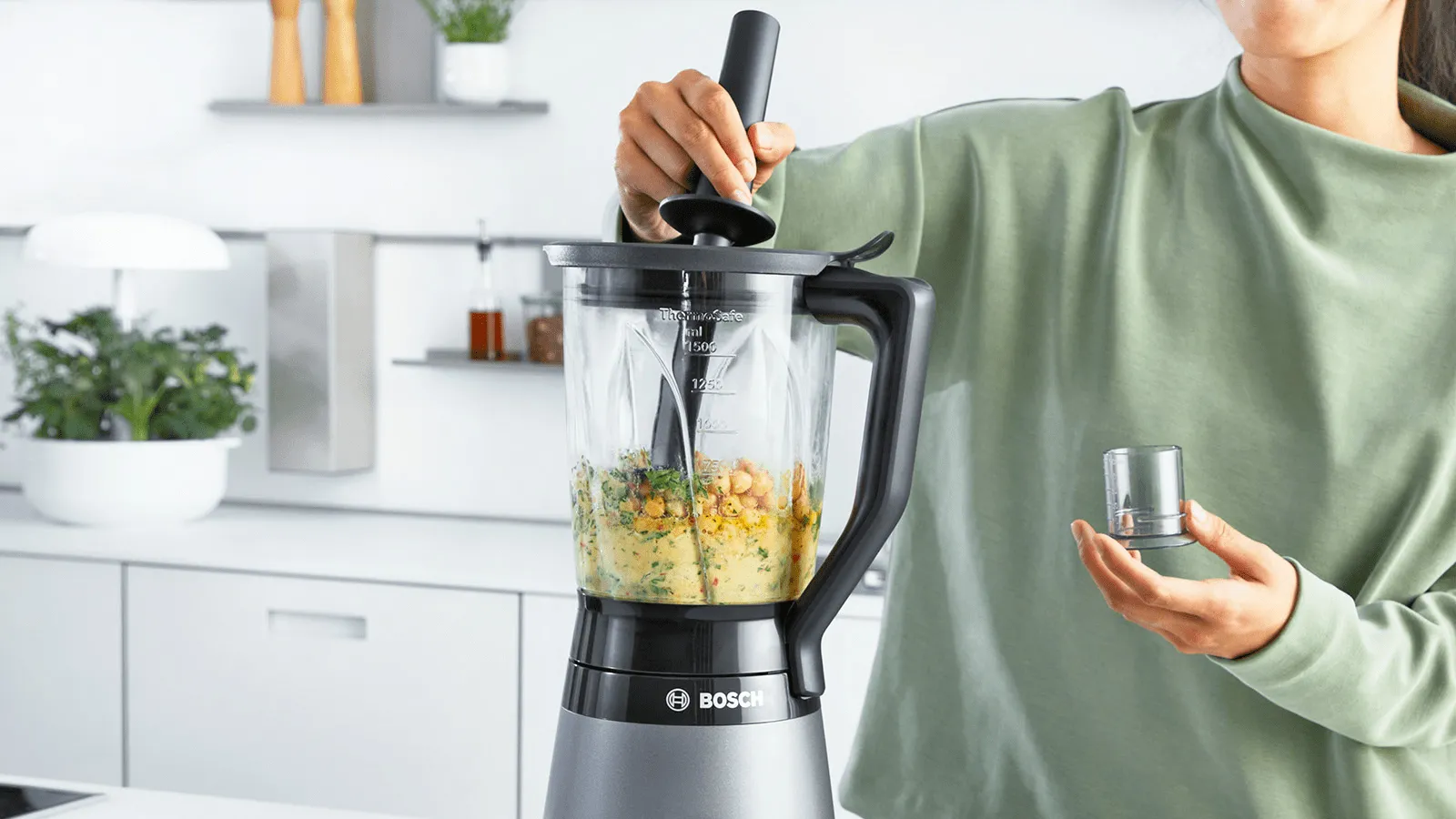 Bosch VitaPower MMB6174S 1200 W 1,5 l blender, svart, metall, transparent