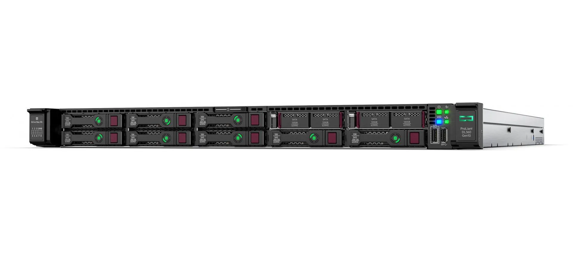 HPE ProLiant DL360 Gen10 - Palvelin - telineasennettava - 1U - 2-teinen - 1 x Xeon Gold 5218 / 2.3 GHz - RAM 32 GB - SAS - pikavaihto 2.5&quot; - ei kiintolevy&auml; - Gi