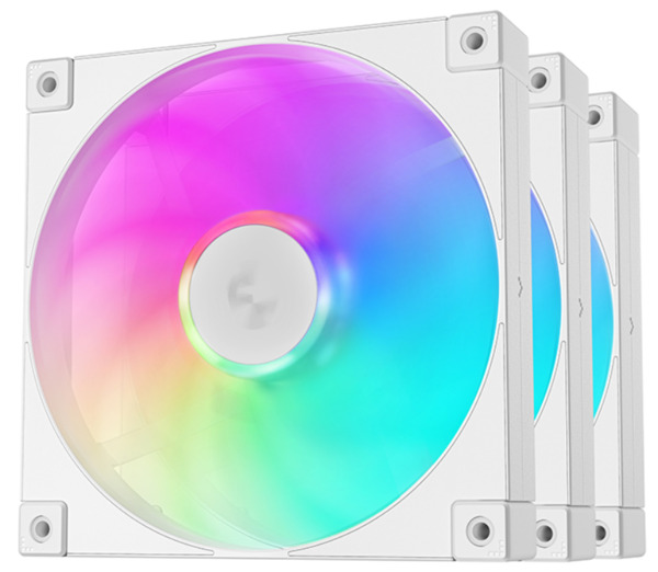 DeepCool FD14, 140mm, PWM, Hydraulic Bearing, ARGB Fan Kit, 3-pack, White