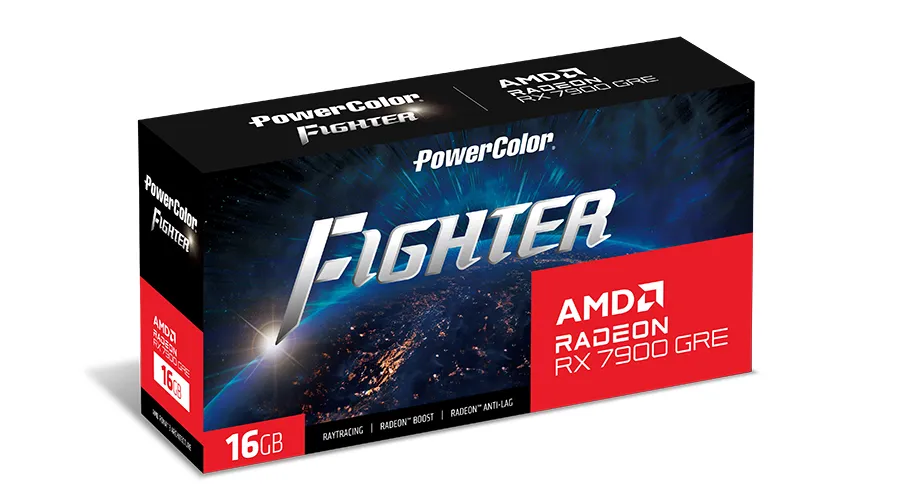 Powercolor Radeon RX 7900 GRE Fighter 16 Gt -näytönohjain