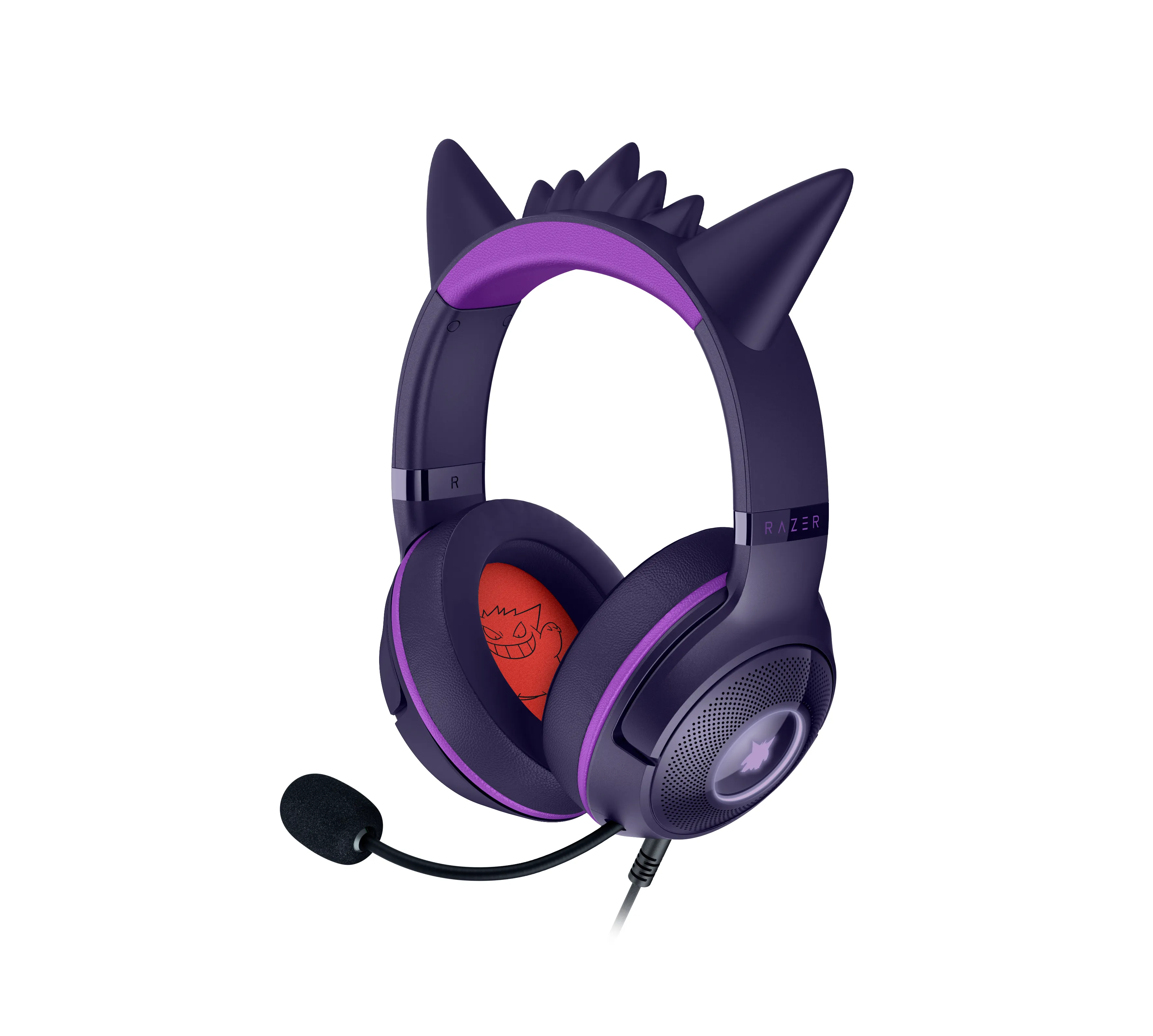 Razer Kraken Kitty V2 &ndash; Pok&eacute;mon Gengar Edition -pelikuulokemikrofoni, violetti