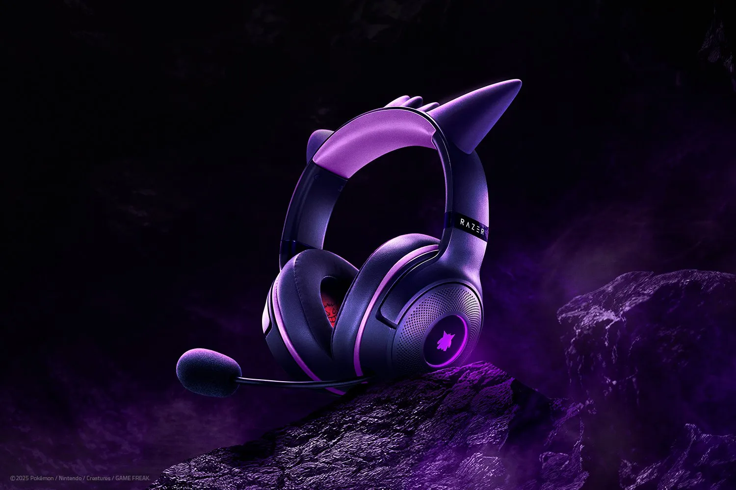 Razer Kraken Kitty V2 &ndash; Pok&eacute;mon Gengar Edition -pelikuulokemikrofoni, violetti