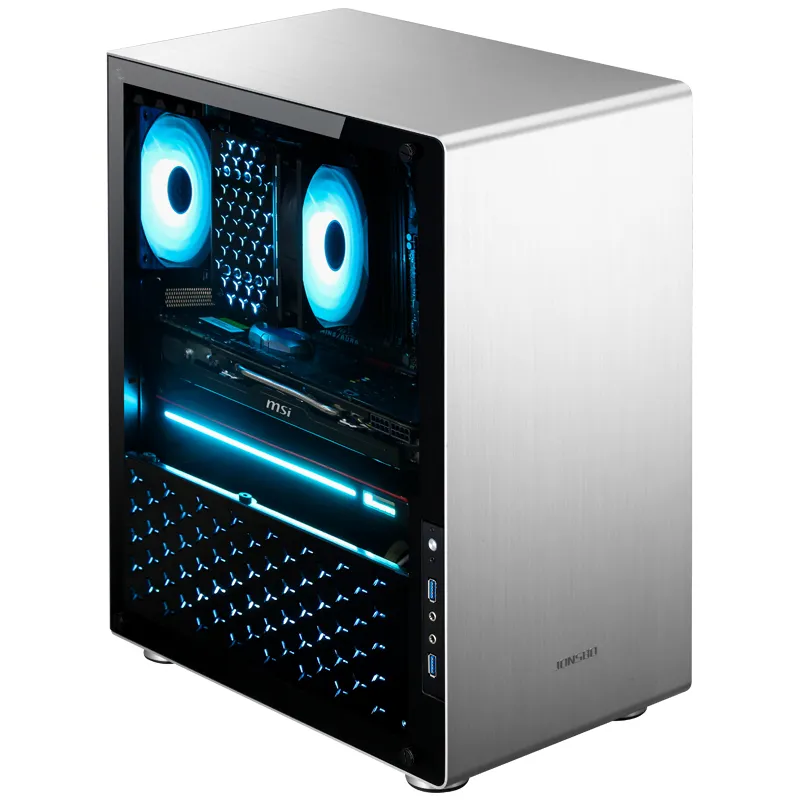Jonsbo U4, Tempered Glass - midi case, silver