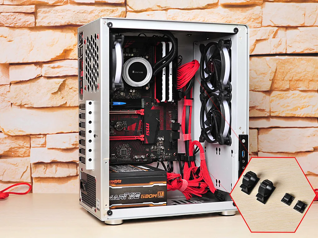 Jonsbo U4, Tempered Glass - midi case, silver
