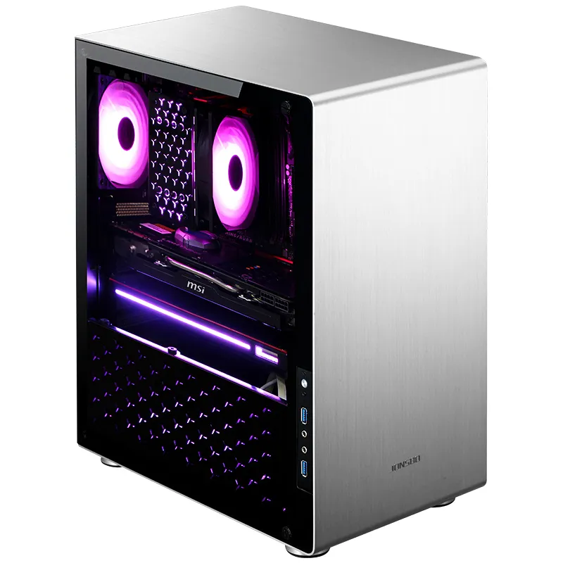 Jonsbo U4, Tempered Glass - midi case, silver