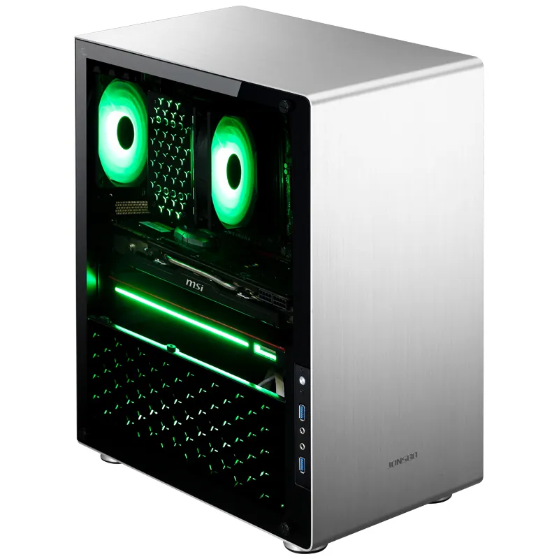 Jonsbo U4, Tempered Glass - midi case, silver