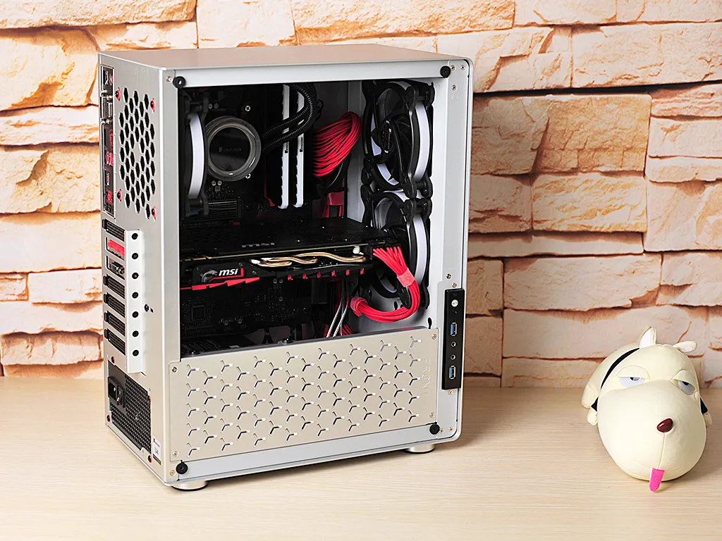 Jonsbo U4, Tempered Glass - midi case, silver