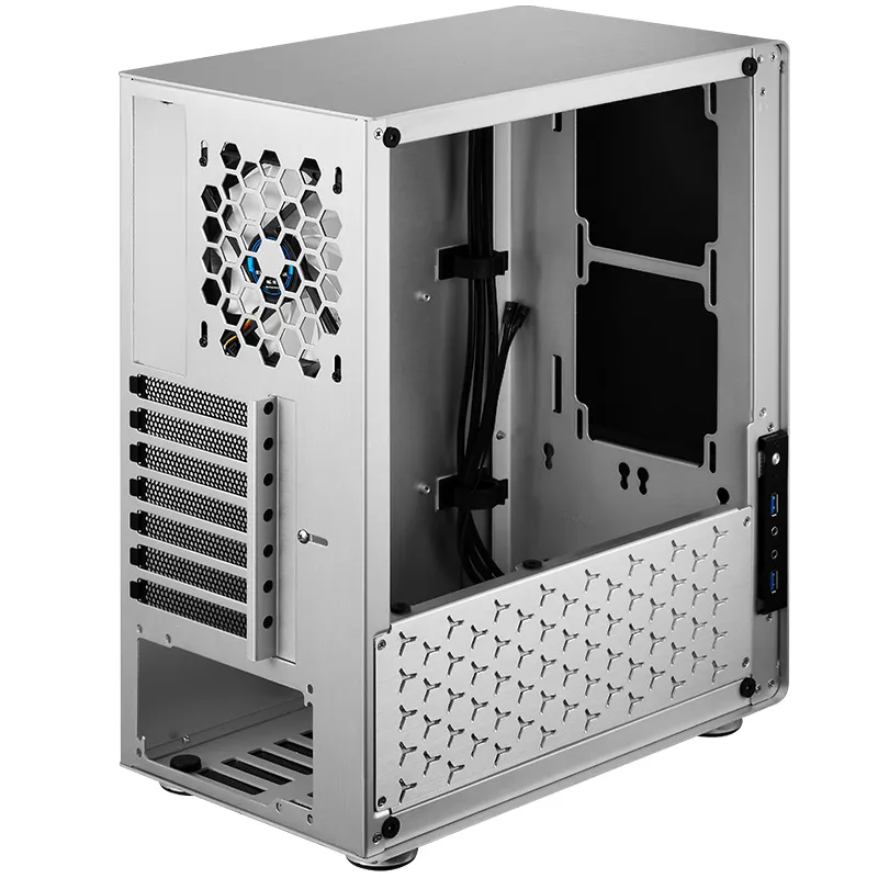 Jonsbo U4, Tempered Glass - midi case, silver