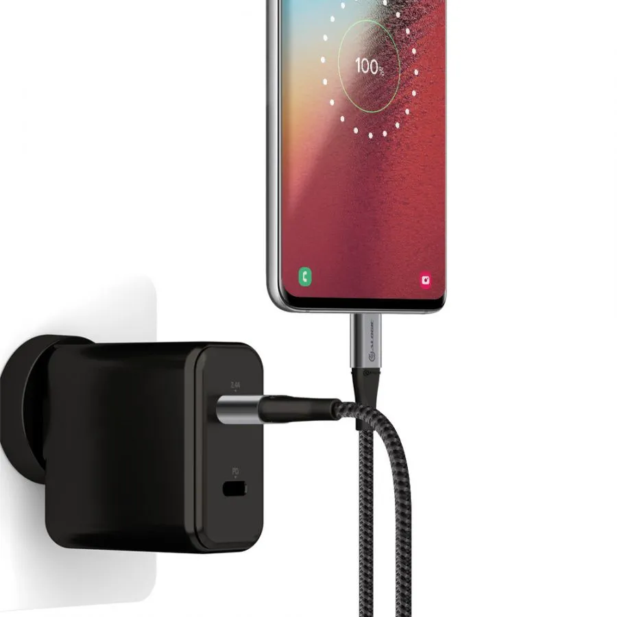 Alogic Ultra USB-A &ndash; USB-C -kaapeli, 3 m, Harmaa