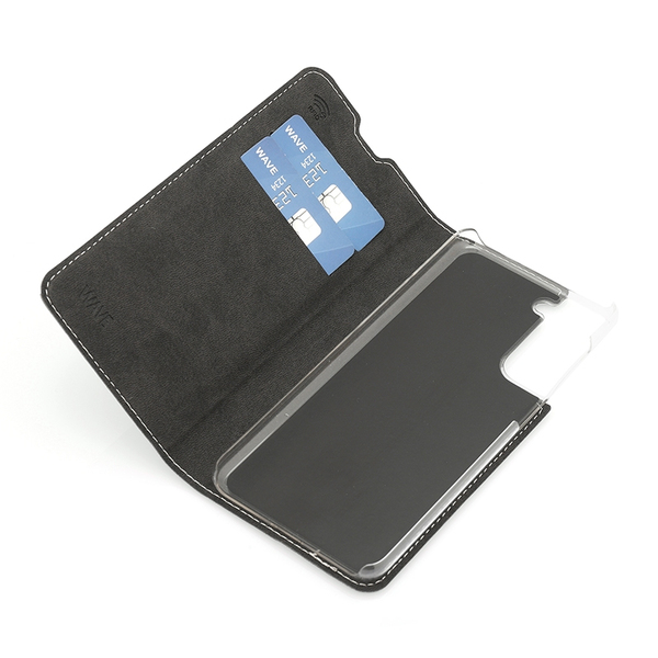 Wave Book Case, Galaxy S21 -suojakotelo, Ruusukulta