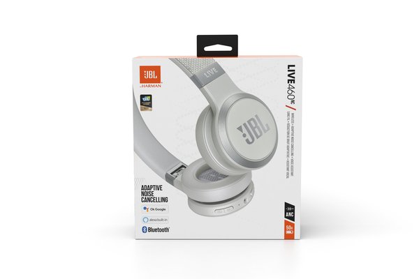JBL Live 460 NC - wireless headphones, White