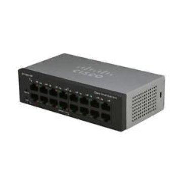 Cisco Small Business SF110D-16 - Kytkin - hallitsematon - 16 x 10/100 - ty&ouml;p&ouml;yt&auml;, sein&auml;&auml;n asennettava - tasavirta