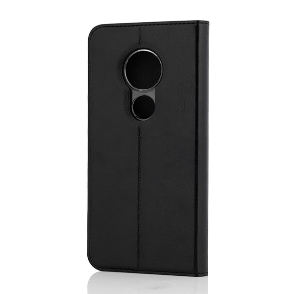 Wave Book Case musta suojakotelo Nokia 7.2 (2019) puhelimelle. Magneettisulkuinen kansi, korttipaikat RFID suojauksella ja l&auml;pin&auml;kyv&auml; muovikelkka (PC). Pintamat