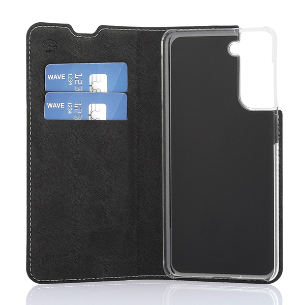 Wave Book Case, Galaxy S21 - case, Rose gold