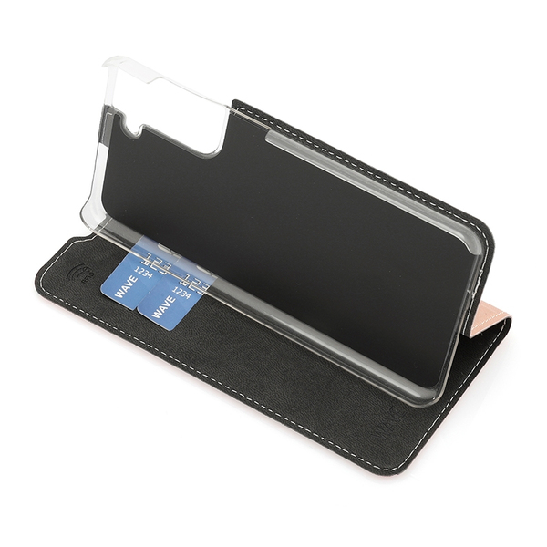 Wave Book Case, Galaxy S21 - case, Rose gold