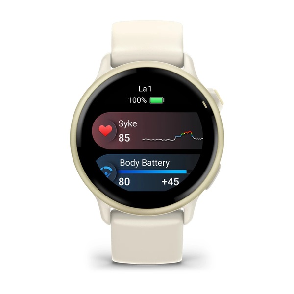 Garmin vivoactive 6 42mm Sports Watch, Lunar Gold