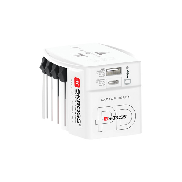 World Adapter MUV 1xUSB-C PD 1xUSB-A 45W