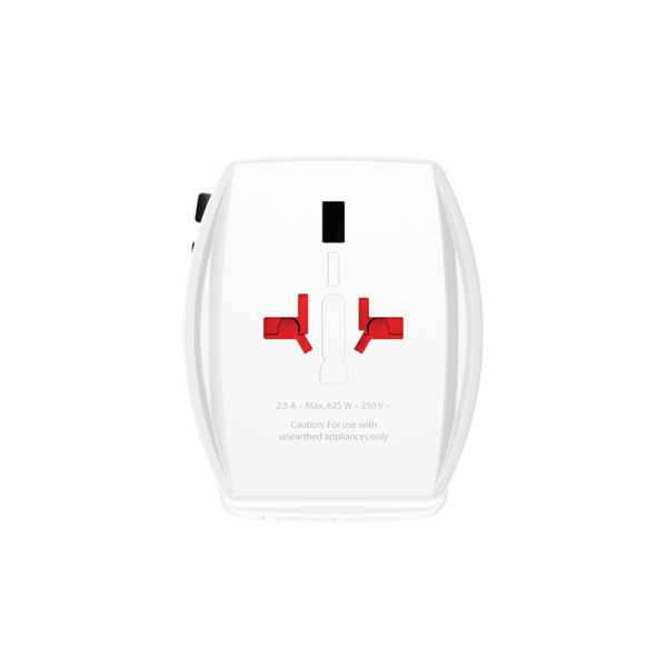World Adapter MUV 1xUSB-C PD 1xUSB-A 45W