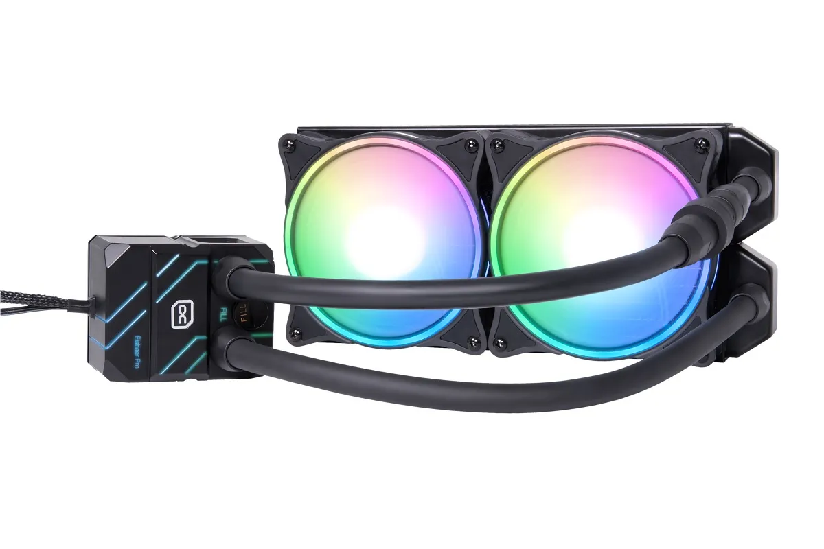 Alphacool Eisbaer Pro Aurora 240 ARGB Liquid Cooler, Black