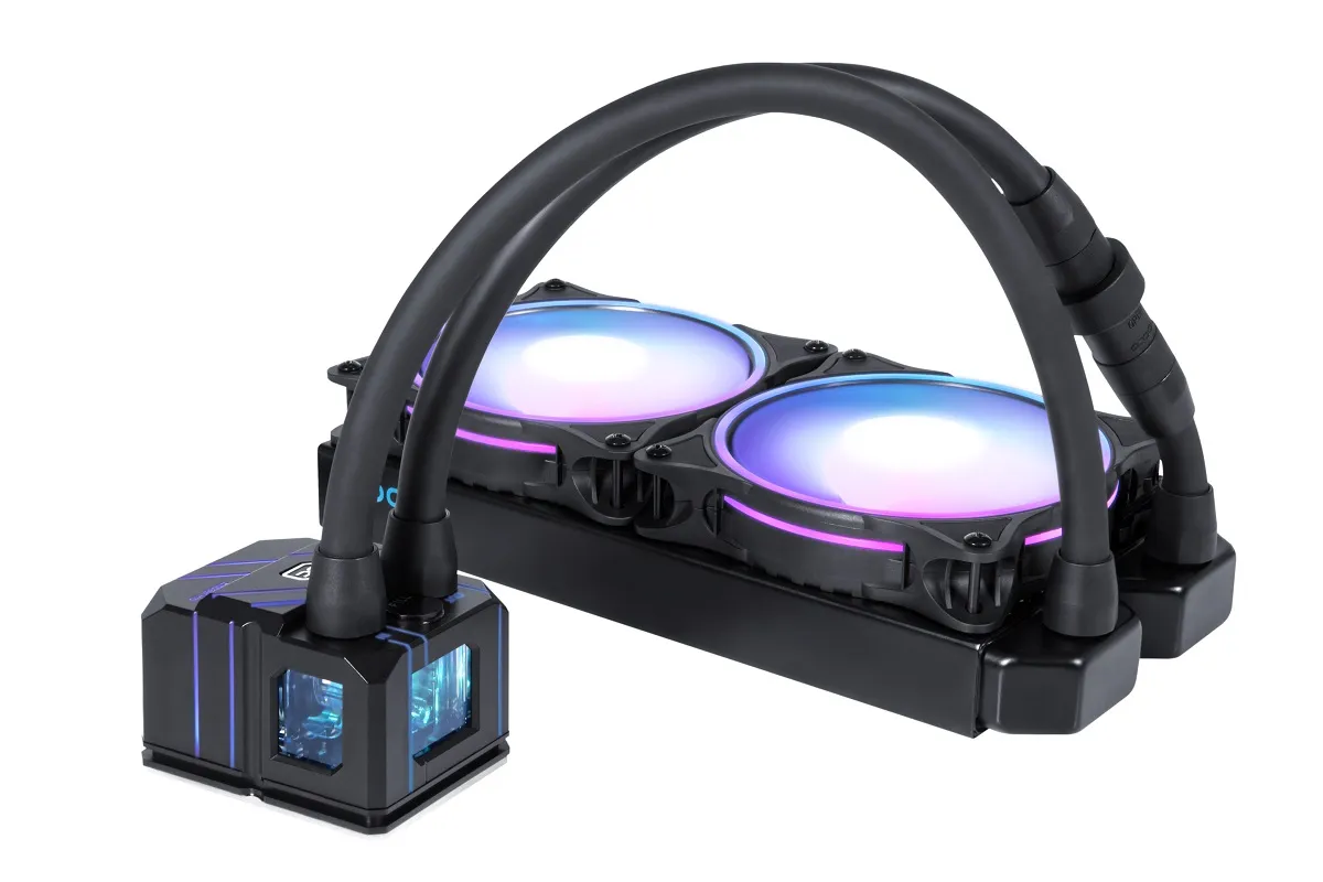 Alphacool Eisbaer Pro Aurora 240 ARGB Liquid Cooler, Black