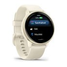Garmin Vivoactive 6 GPS - smartklocka, månguld med benfärgat armband