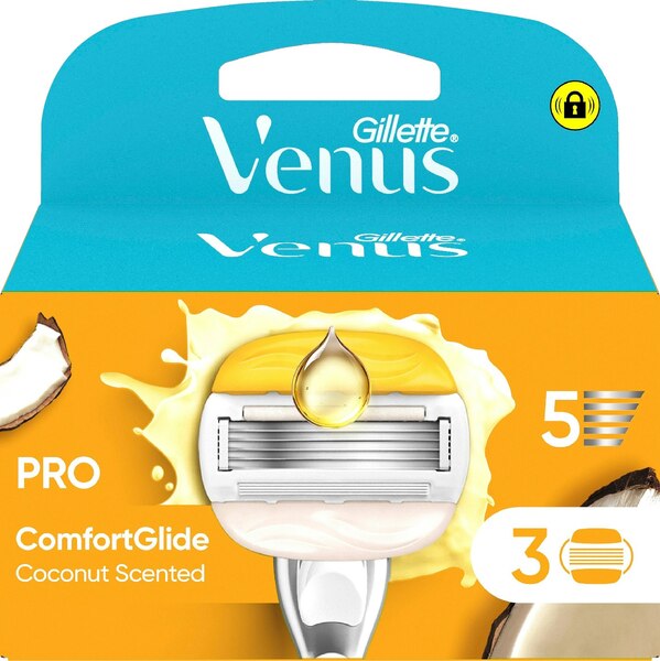 Gillette Venus Pro ComfortGlide Coconut -vaihtoter&auml;t, 3 kpl