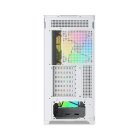 SAMA Z60 -miditornikotelo ikkunalla ja RGB-valaistuksella, valkoinen