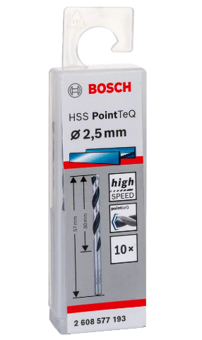 Bosch Professional Bosch HSS PointTeQ Drill bit 2.5mm pack of 10...