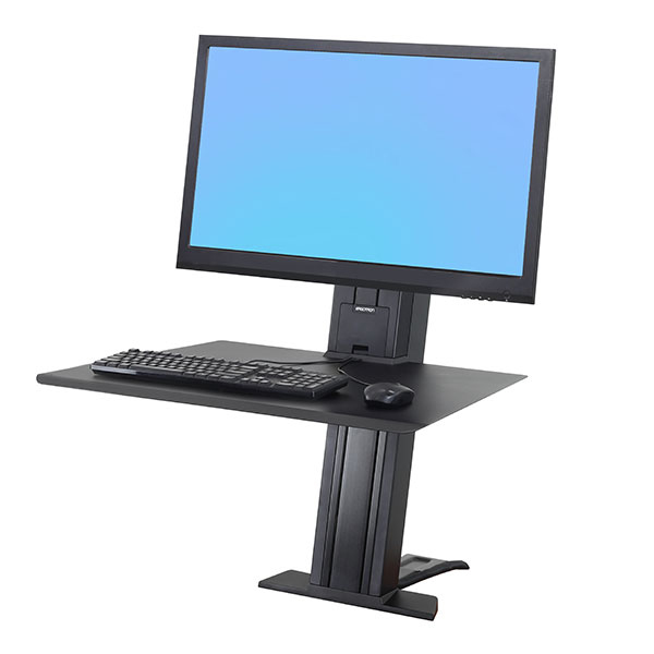 ERGOTRON WorkFit-SR, Hvy Monitor, Sit-Stand Desktop Workstation black