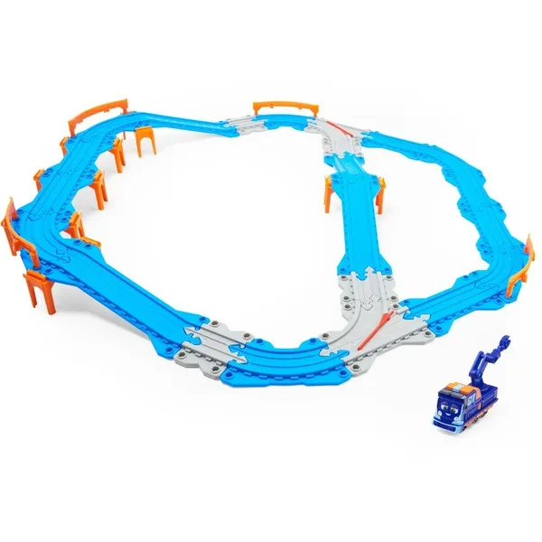 Spin Master Mighty Express Track Set with Push-and-Go Train Mechanic Milo Toy Vehicle