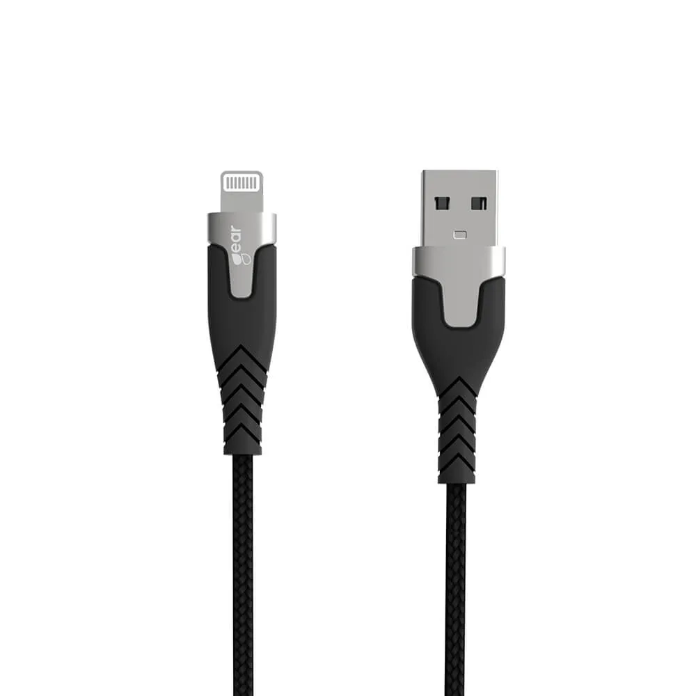 Gear PRO USB-A – Lightning -kaapeli, 1,5 m, musta