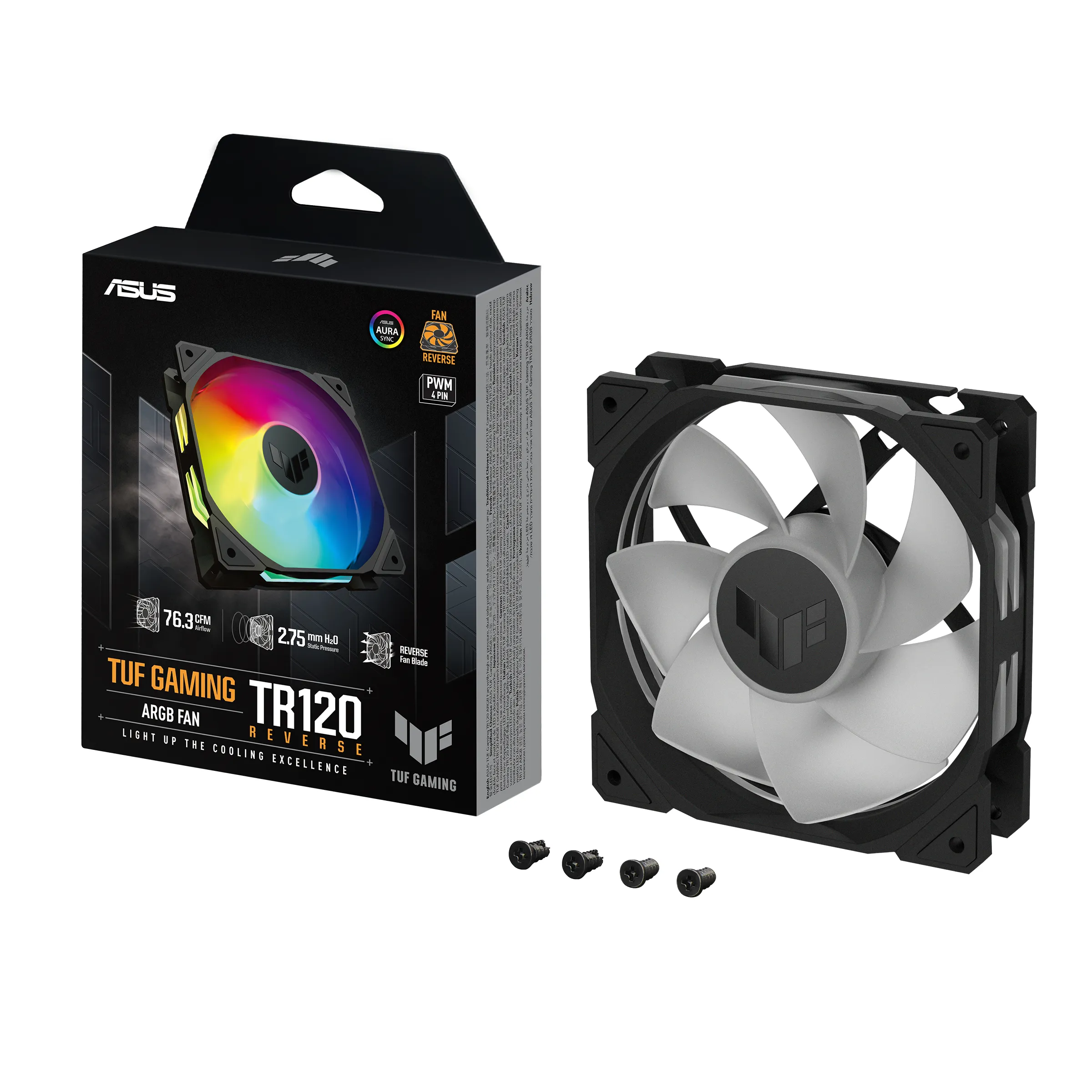 ASUS TUF GAMING TR120 ARGB REVERSE 1-pack 120mm Black