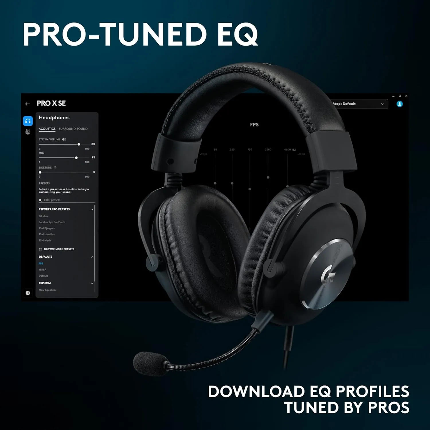 Logitech G PRO X V2 SE - spelheadset, svart