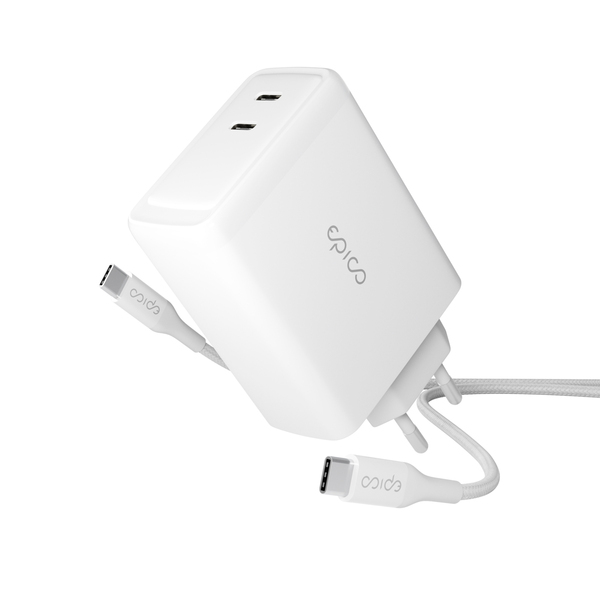 Epico 100W GaN Charger Bundle with 2m USB-C cable - white