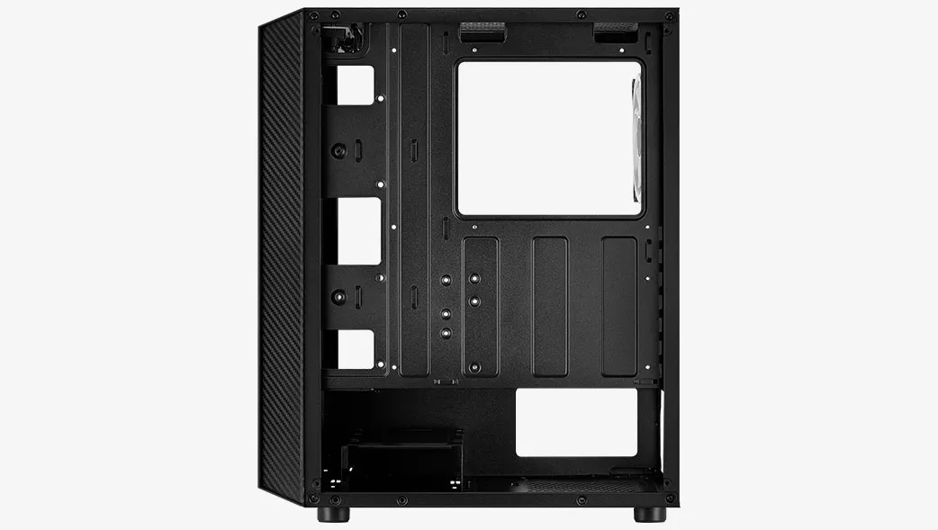 Midi-Tower Case with window, with RGB lighting, Black