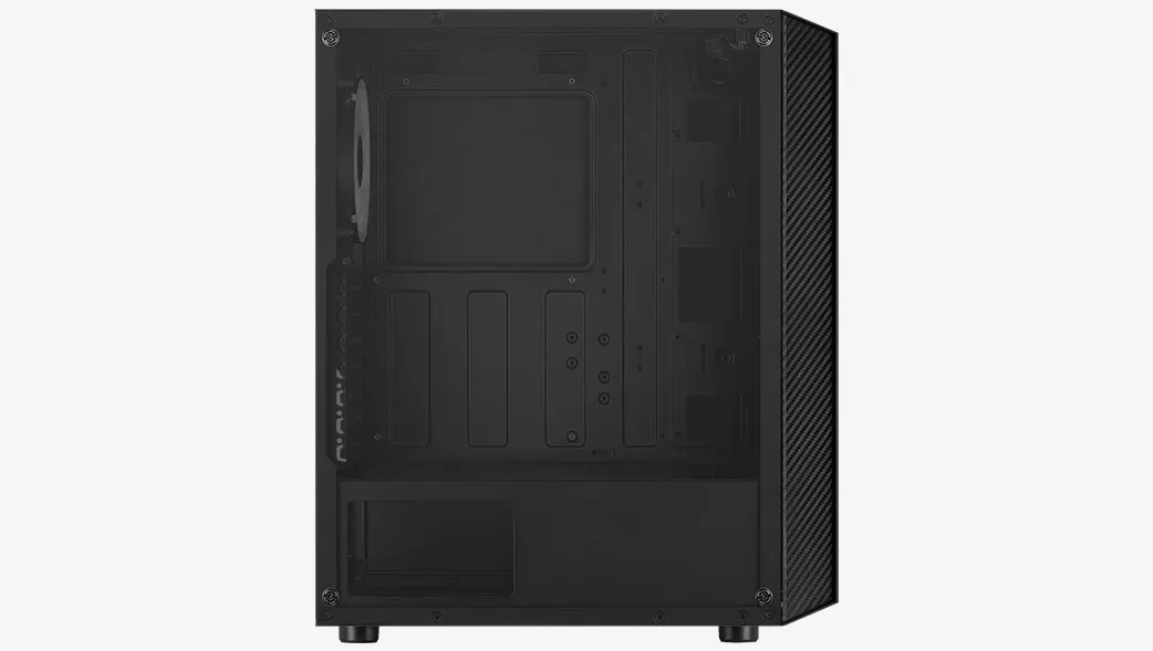 Midi-Tower Case with window, with RGB lighting, Black