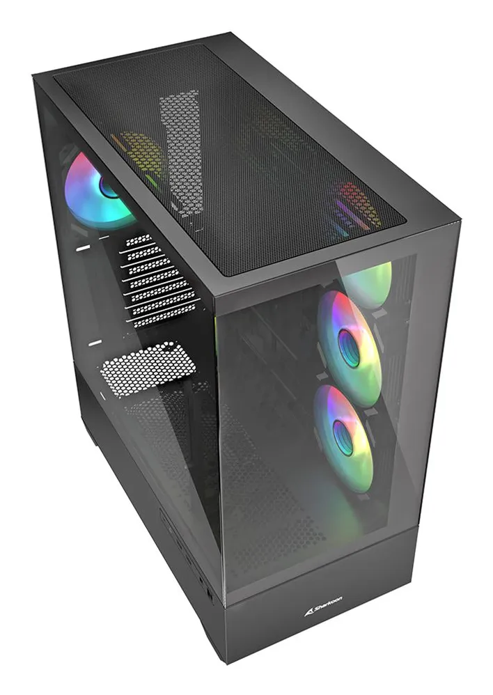 Sharkoon AK6 RGB Midi-Tower Case with window, Black