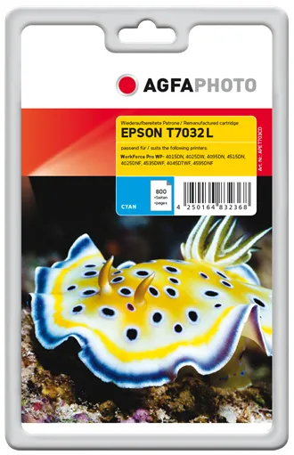AgfaPhoto APET703CD -mustekasetti, 9.6 ml, cyan